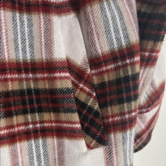 Kensie Women's Red and Black Plaid Utility Jacket - Picture 4 of 5